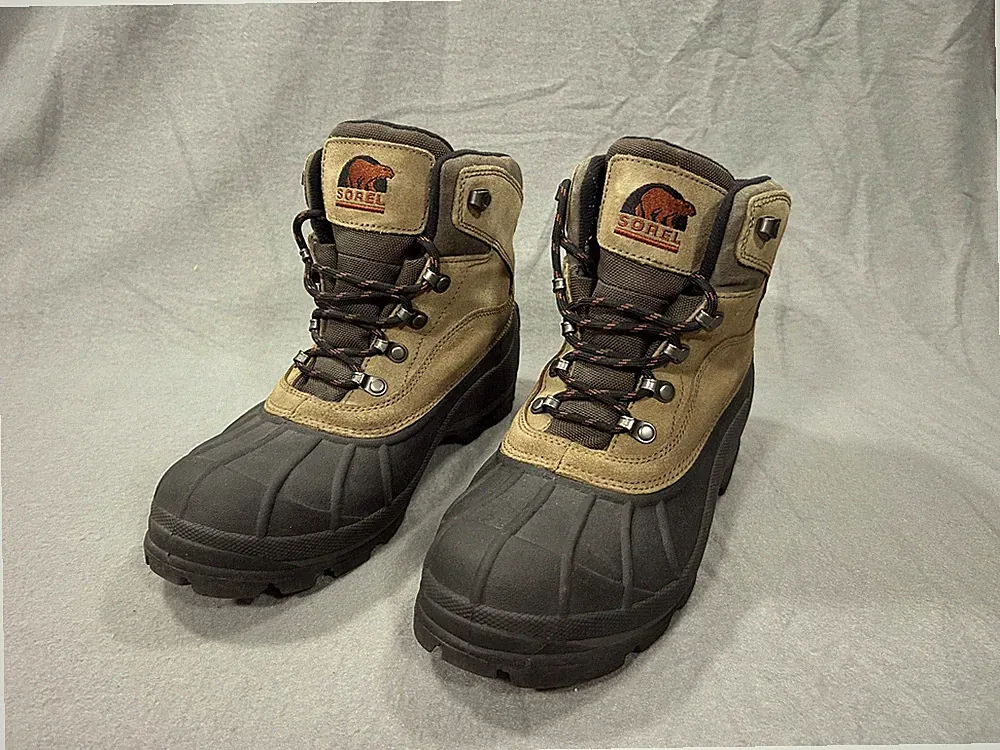 Sorel Cold Mountain Boots Mens Size 9 Brown Hiking Thinsulate Waterproof Snow